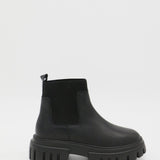 Agora platform chelsea boots in black leather womens shoes