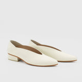 Louvre slip-on loafers in off white leather womens shoes