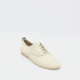 Maku oxford flats sneakers in off white leather womens shoes