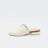 Pijao mules sandals in off white leather womens shoes