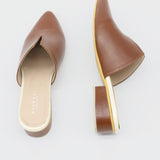 Pijao mules sandals in tan leather womens shoes