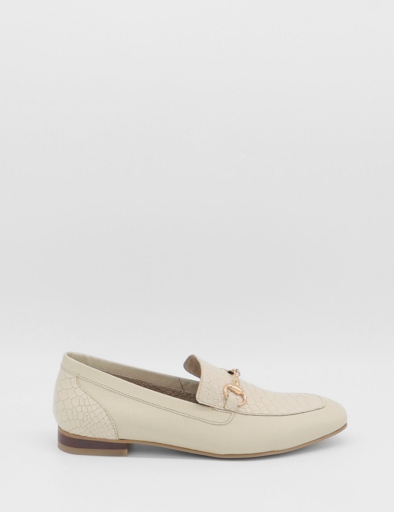 Natural loafers in ivory/nude leather handmade by stivali  display picture 1