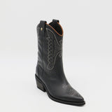 Unstoppable western cowboy boot black leather womens shoes