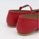 Stivali Eterna mary jane ballet flat in red leather womens shoes