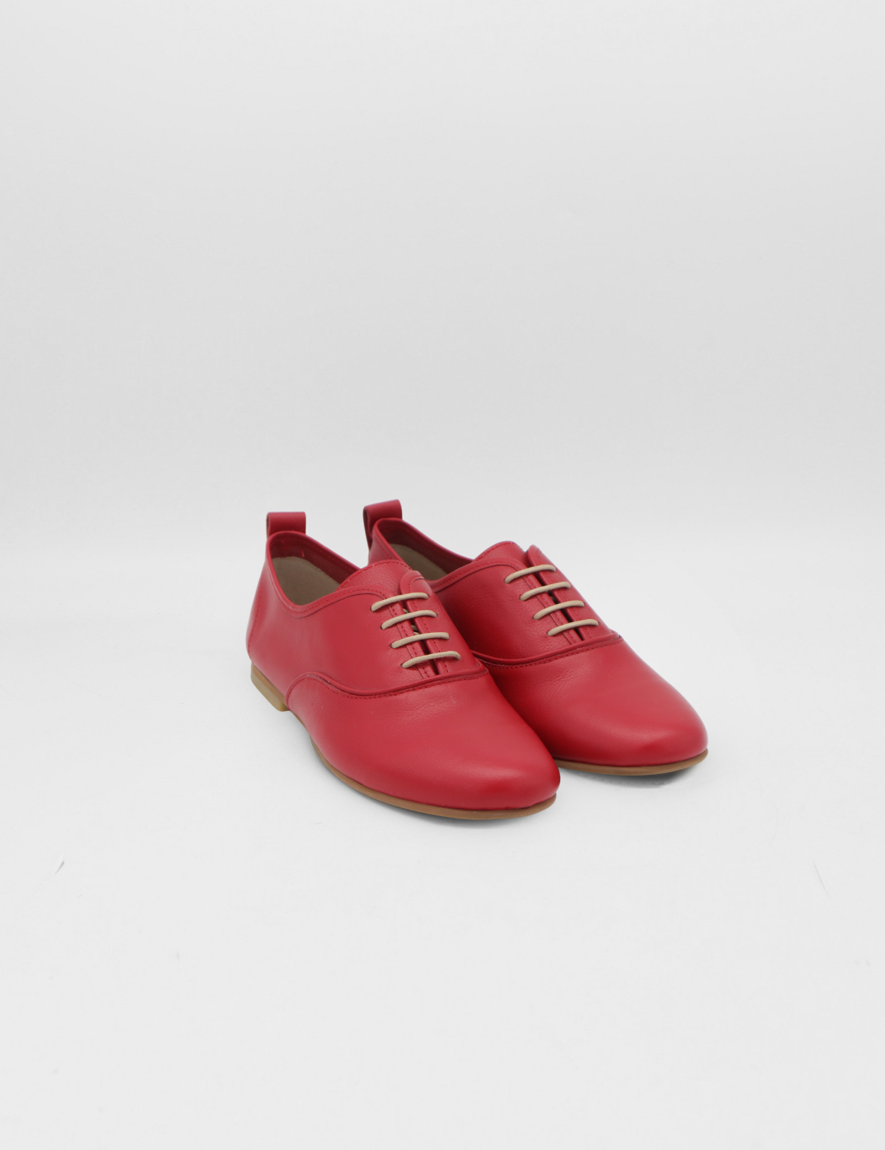 Stivali Maku oxford flats in red leather women's shoes