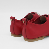 Stivali Maku oxford flats in red leather women's shoes