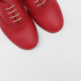 Stivali Maku oxford flats in red leather women's shoes