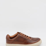 Martini sneakers in tan leather mens shoes