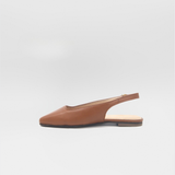 Stivali Incanto sling back flats in brown leather womens shoes