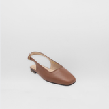 Stivali Incanto sling back flats in brown leather womens shoes