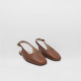 Stivali Incanto sling back flats in brown leather womens shoes