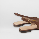 Stivali Incanto sling back flats in brown leather womens shoes