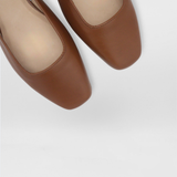 Stivali Incanto sling back flats in brown leather womens shoes