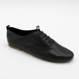 Maku oxford flats in black leather women's shoes