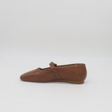 Stivali Eterna mary jane ballet flat in brown leather