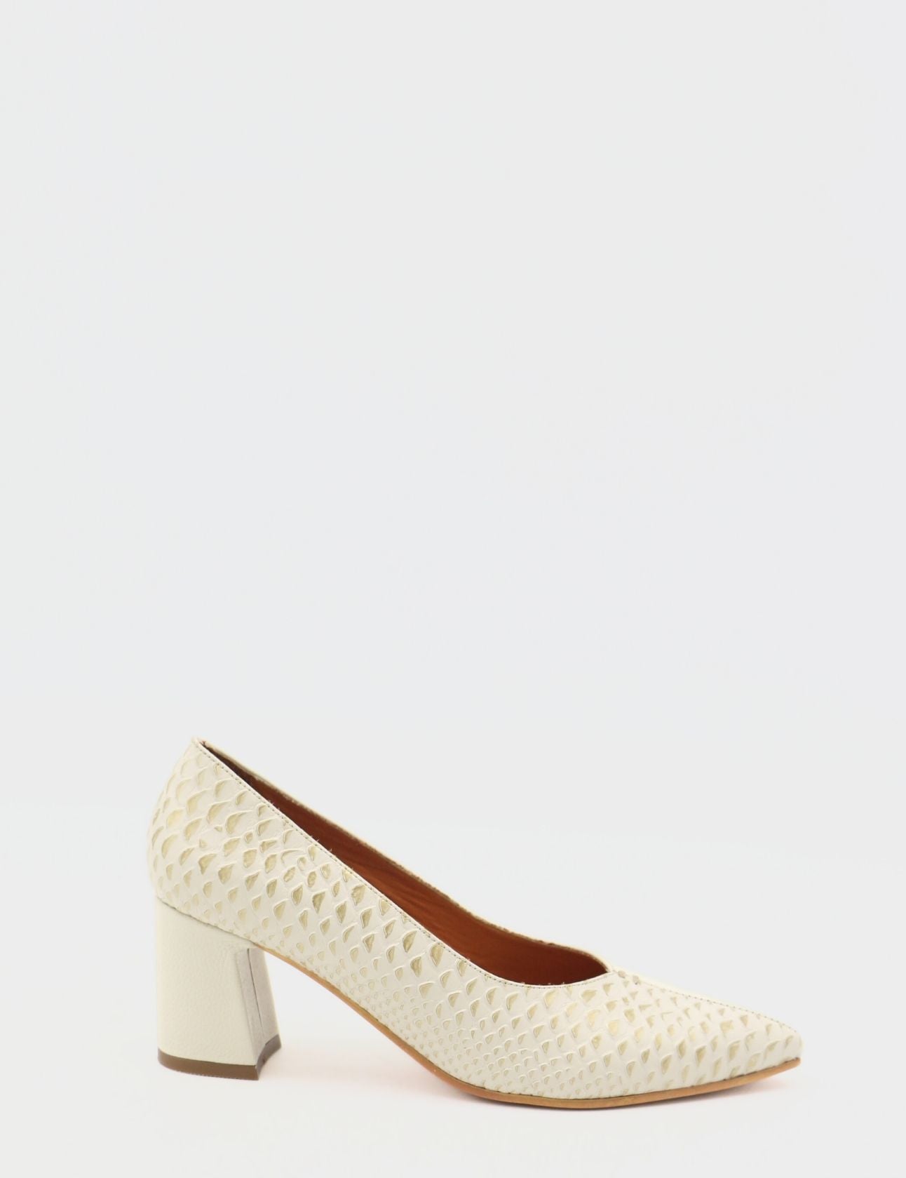 Stivali Antoinette block heel pumps in Ivory leather womens shoes - 6 / Ivory Stivali Antoinette block heel pumps in Ivory leather womens shoes - 6 / Ivory