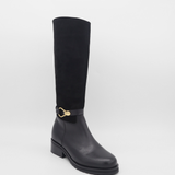 Amarise western boot black suede leather