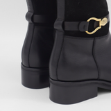 Amarise western boot black suede leather