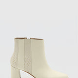 Aurlene ankle booties off white leather womens shoes