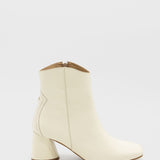 Kofan ankle boots in off white leather womens shoes