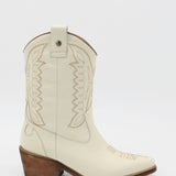 Unstoppable western cowboy boot off white leather womens shoes