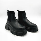 Agora platform chelsea boots in black leather womens shoes