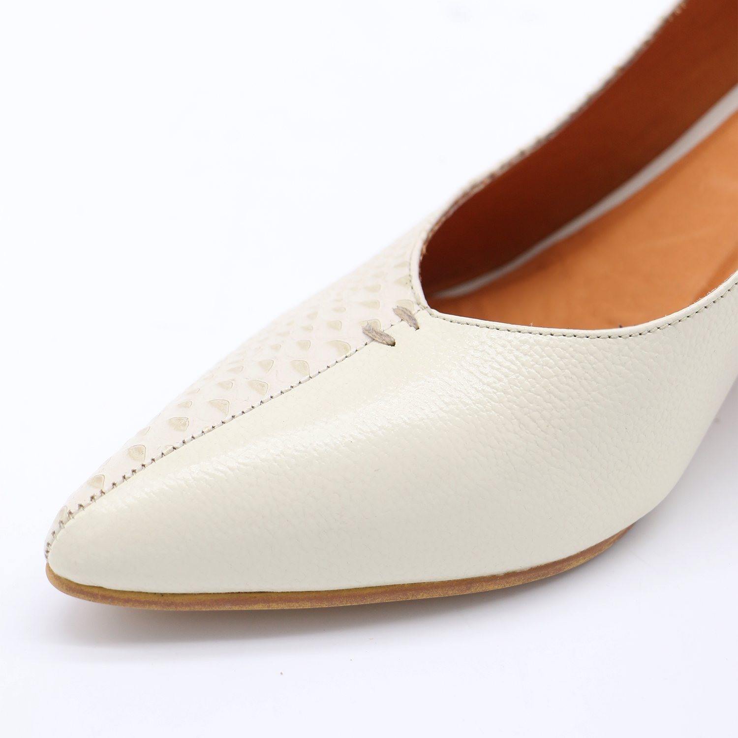 Stivali Antoinette block heel pumps in Ivory leather womens shoes - 6 / Ivory Stivali Antoinette block heel pumps in Ivory leather womens shoes - 6 / Ivory