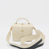 Purpose small cross body clutch in off white leather women's bag