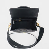 Purpose small cross body clutch in black leather women's bag