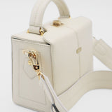 Purpose small cross body clutch in off white leather women's bag