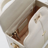 Purpose small cross body clutch in off white leather women's bag