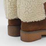 Aspen tall 2-in-1 convertible boots in brown upper suede and shearling lining womens shoes