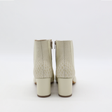 Aurlene ankle booties off white leather womens shoes