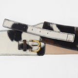 Avery wide corset cowhide leather women's belt