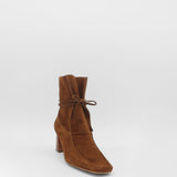 Awakening ankle boots in brown suede leather womens shoes