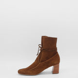 Awakening ankle boots in brown suede leather womens shoes