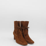 Awakening ankle boots in brown suede leather womens shoes