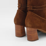 Awakening ankle boots in brown suede leather womens shoes