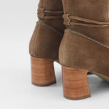 Awakening ankle boots in mocha suede leather womens shoes