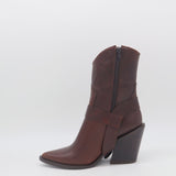 Rodeo western boots in brown mahogany leather womens shoes