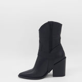 Rodeo western boots in black leather womens shoes