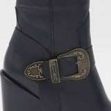 Rodeo western boots in black leather womens shoes