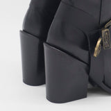 Rodeo western boots in black leather womens shoes