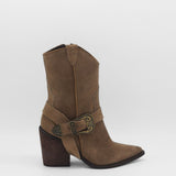 Rodeo western boots in mocha suede womens shoes