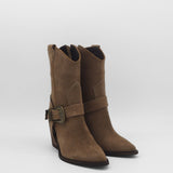 Rodeo western boots in mocha suede womens shoes