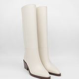 Stivali Eleganza knee-high boots in ivory leather