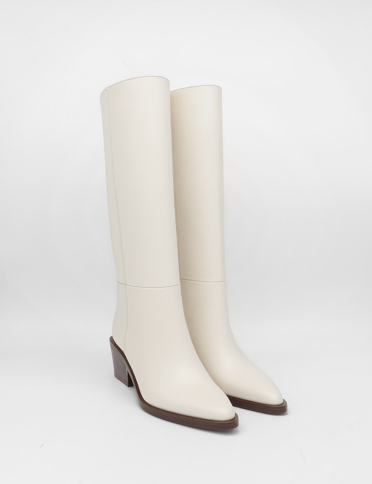 Stivali Eleganza knee-high boots in ivory leather
