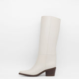 Stivali Eleganza knee-high boots in ivory leather