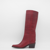 Stivali Eleganza knee-high boots in burgundy leather