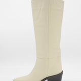 Stivali Eleganza knee-high boots in ivory leather